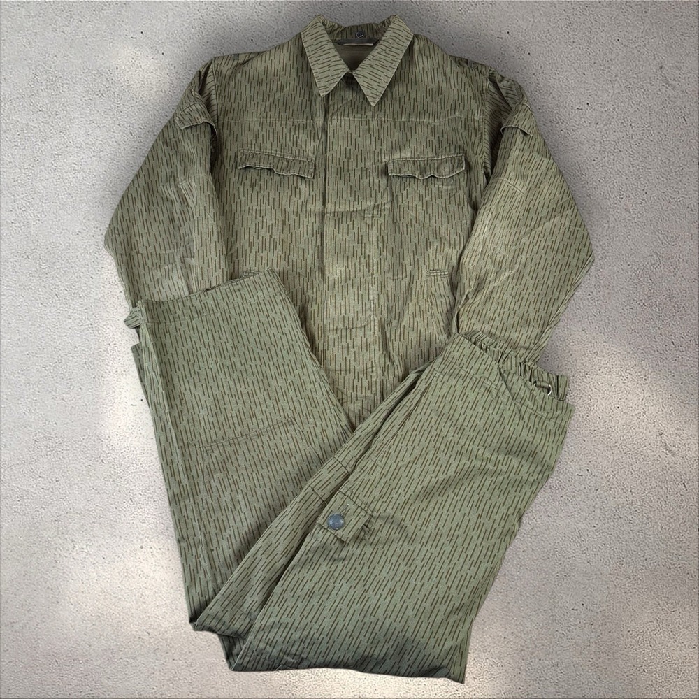 VTG NOS East German Strichtarn Camo Set Jacket M48 Small Pants 31x30‎ DDR NVA